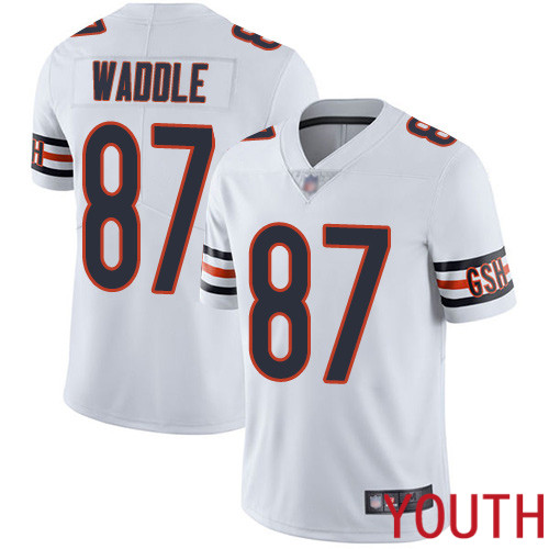 Chicago Bears Limited White Youth Tom Waddle Road Jersey NFL Football #87 Vapor Untouchable